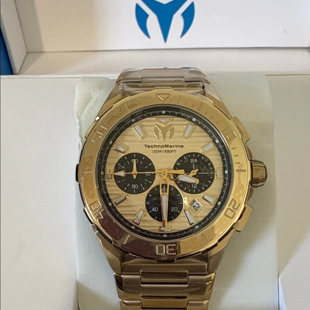 TechnoMarine Seven Seas Men’s Watch 44mm Gold TM-725032